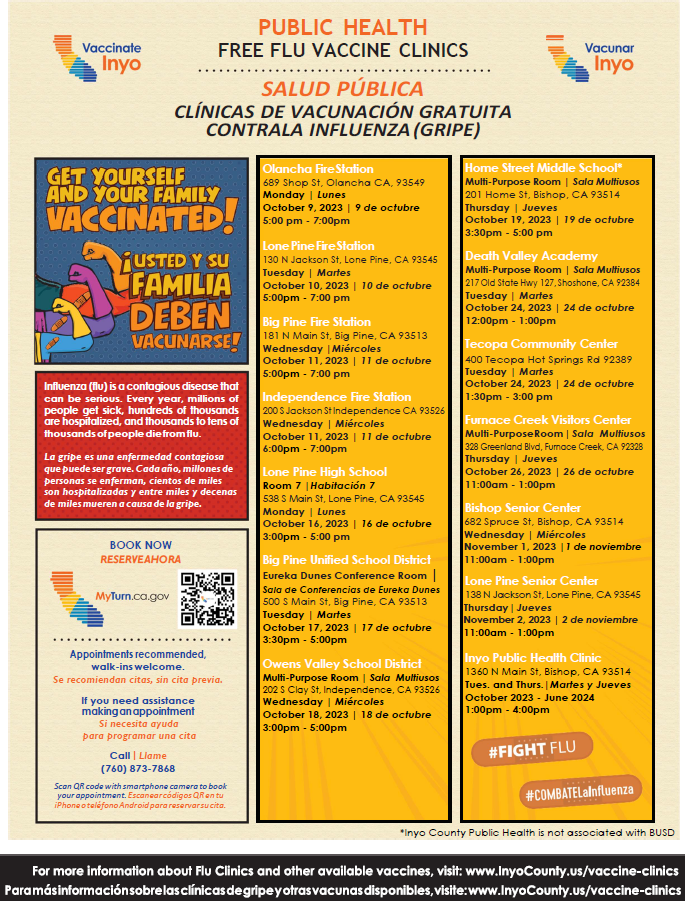 Vaccine Clinics | Inyo County California